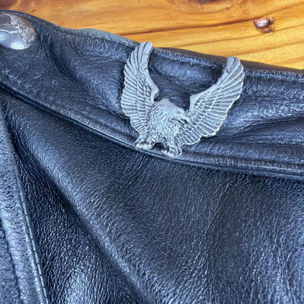 womens harley davidson leather jacket medium Vintage 2004 Removeable Liner!